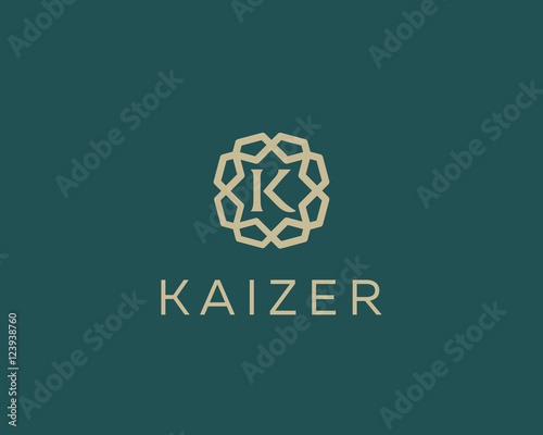 Premium letter K logo icon vector design. Luxury jewelry frame gem edge logotype. Print monogram initials stamp sign symbol.