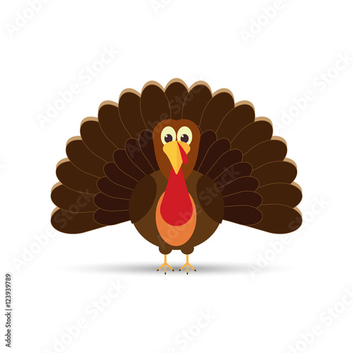 turkey flat icon. © brovkoserhii