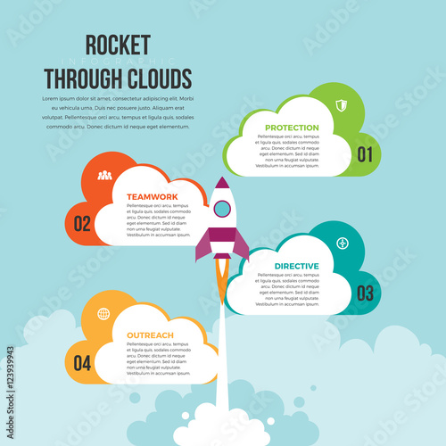 Rocket Through Clouds Infographic