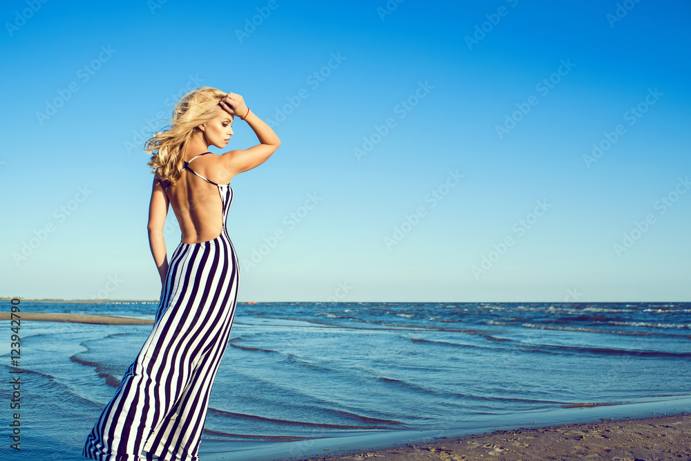 Black Woman Naked Walk on the Beach
