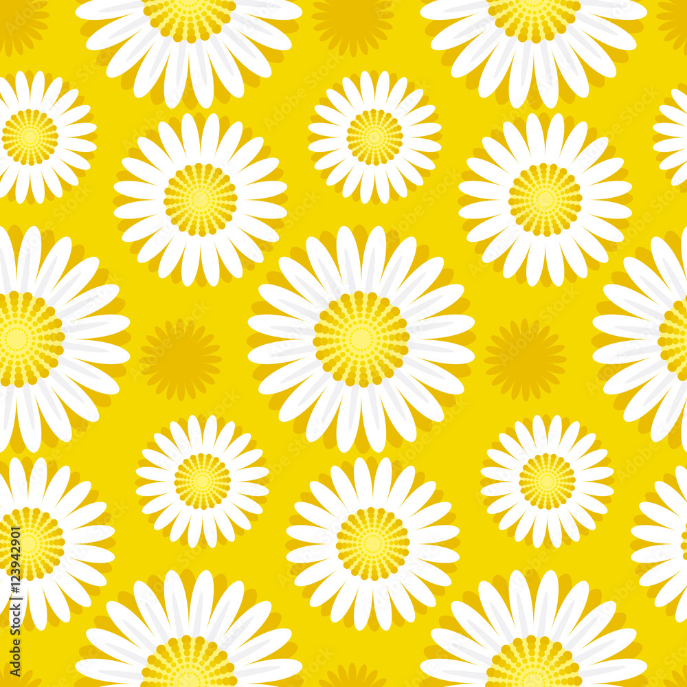 vector illustration of daisy yellow pattern vector illustration of daisy yellow pattern