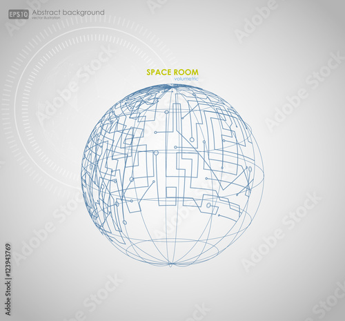 Wireframe mesh polygonal element. Sphere with connected lines and dots. Vector Illustration EPS10. Wireframe mesh polygonal element. Abstract form with connected lines and dots.