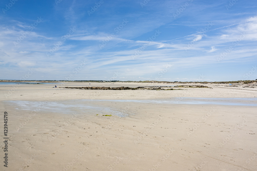 sunny beach in Brittany