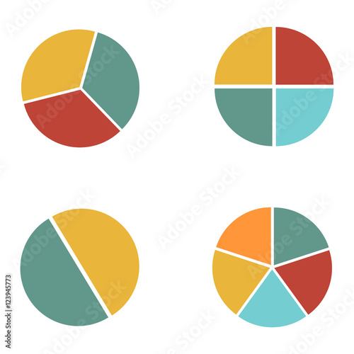Graph circle set. Pie graph. 4 pie graphs illustration round vector Free Download Graph circle set. Pie graph. 4 pie graphs illustration round vector - GFXLoad