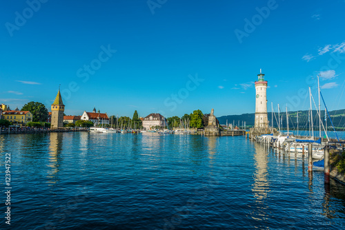 Lighthouse on the water at Lindau, Germany