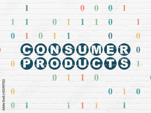 Finance concept  Consumer Products on wall background