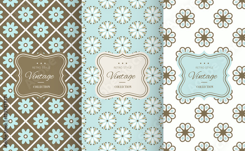 Retro chic seamless pattern