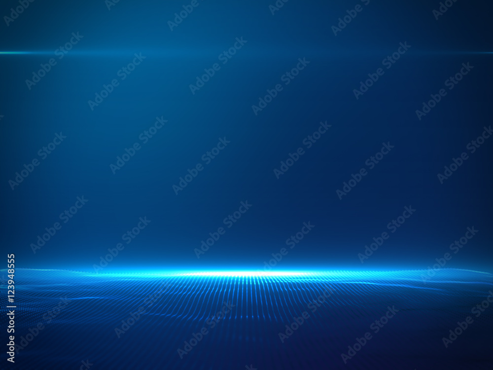 Beautiful Blue Particles with Lens Flare on Blue Gradient Color ...