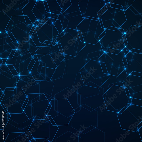 Abstract background of hexagonal cells, geometric design vector illustration eps 10