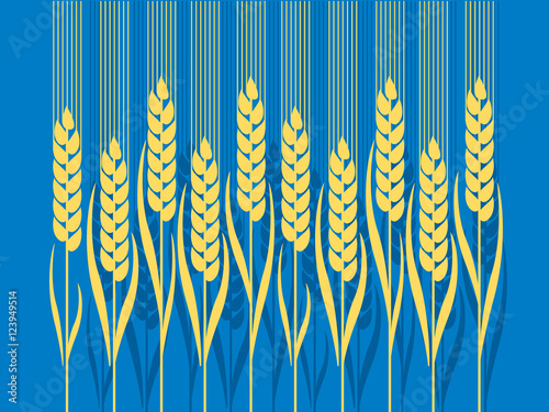 wheat vector illustration in Art Nouveau style