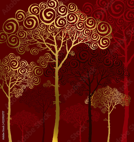 vector illustration of pine silhouette