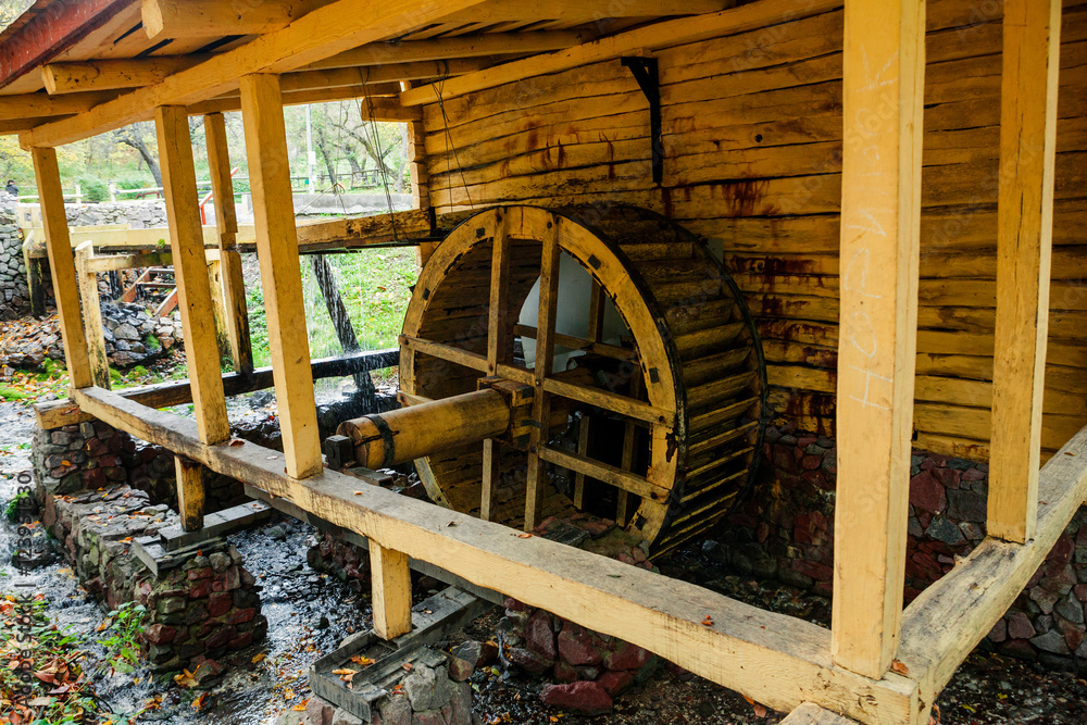 Water Mill in the autumn forest Water Mill in the autumn forest