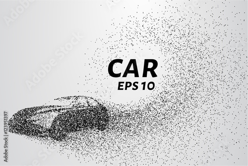 Car from the particles. The car disintegrates to smaller molecules.