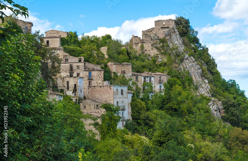 Buonanotte (Abruzzo, Italy) - The famous ghost village abandoned after a landslide, in the province of Chieti photo