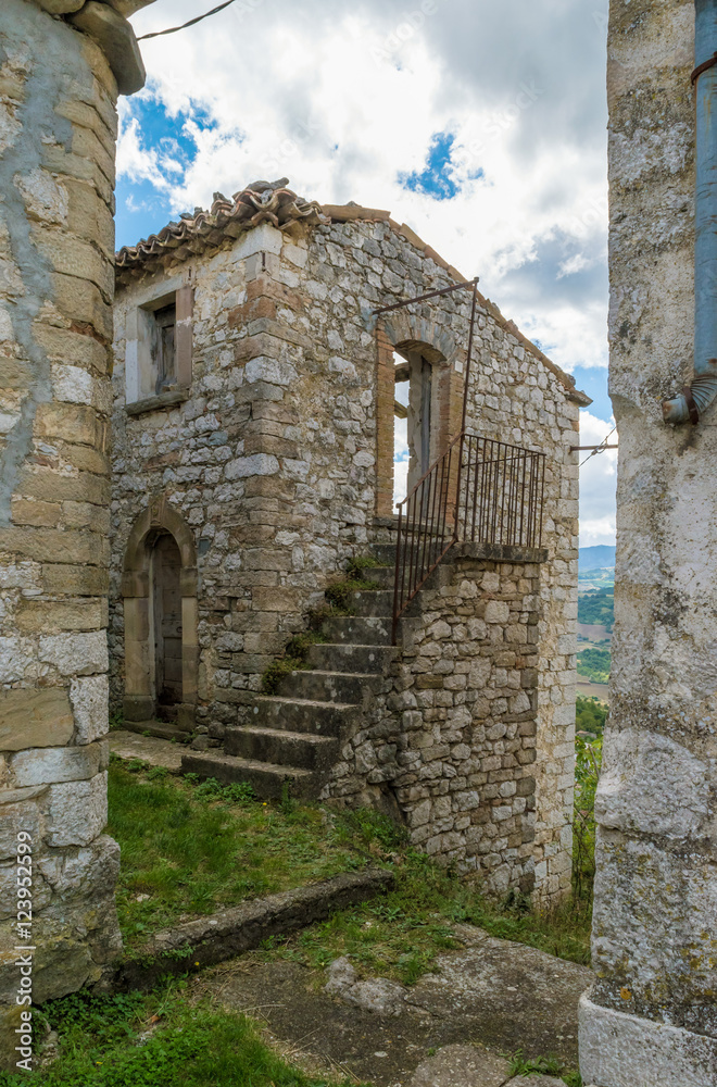 Buonanotte (Abruzzo, Italy) - The famous ghost village abandoned after a landslide, in the province of Chieti