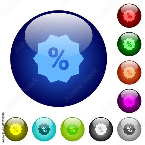 Color discount glass buttons