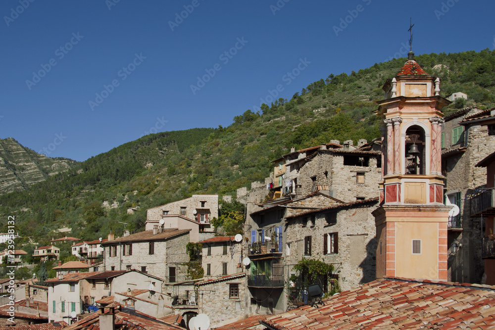 Luceram - ancient french village in the Alps mountains near Nice