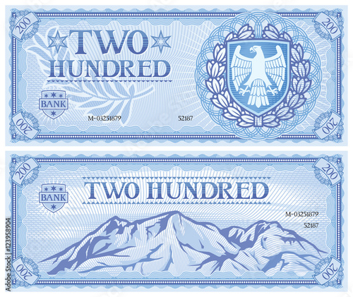 two hundred abstract banknote