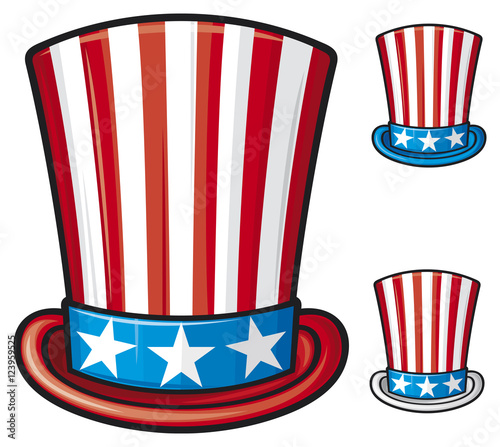 usa top hat (uncle sam cap for independence day)