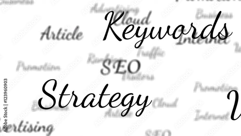 SEO search engine optimization words background loop with matte SEO search engine optimization words background loop with matte