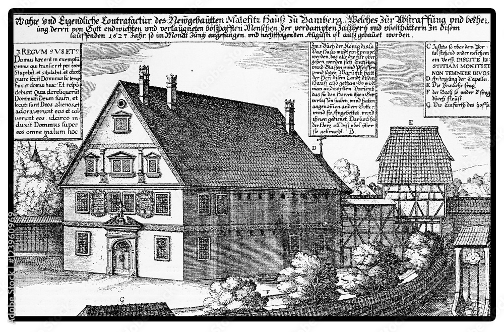 Catholic Inquisition XVII century, The Malefiz House in Bamberg