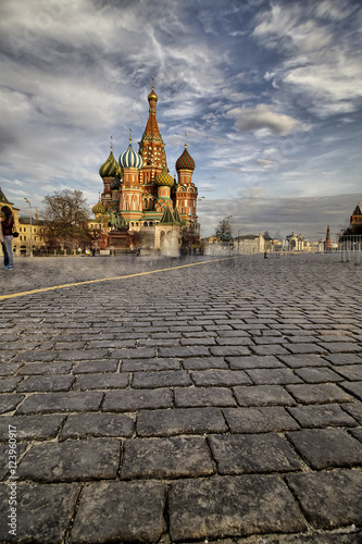 Canvas Print St. Basils Cathedral on Red Square in Moscow, Russia