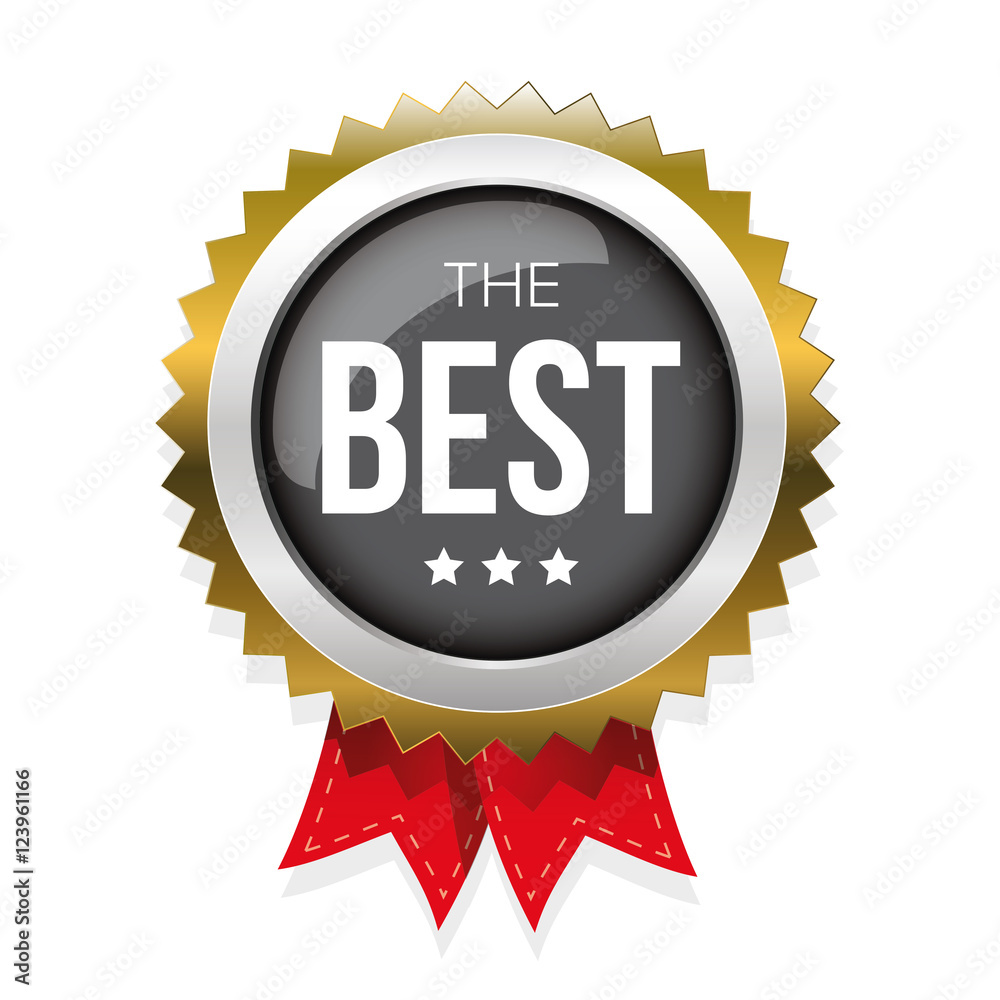 Naklejka premium The Best gold badge vector