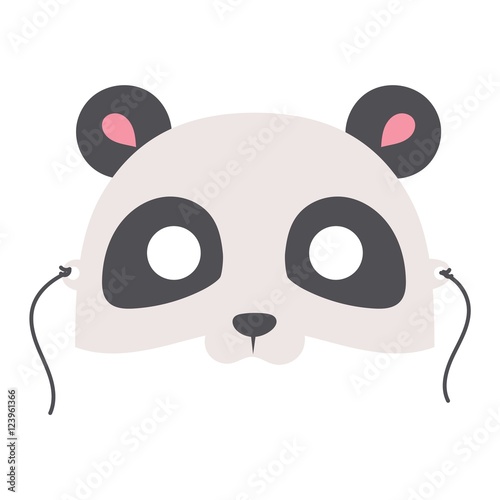 Cartoon animal party mask vector. photo