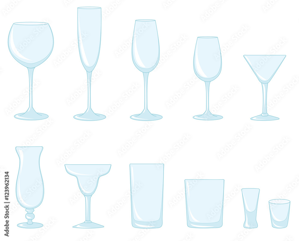 Verschiedene Cocktail- und Weingläser