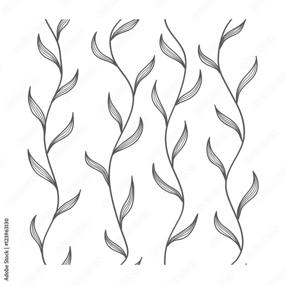 Leaves seamless pattern vector Leaves seamless pattern vector