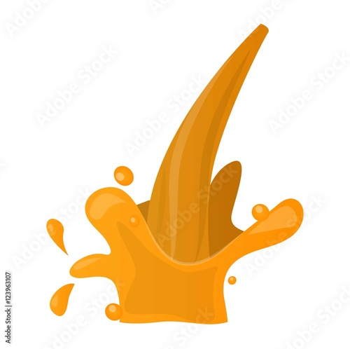 Orange splashe vector icon