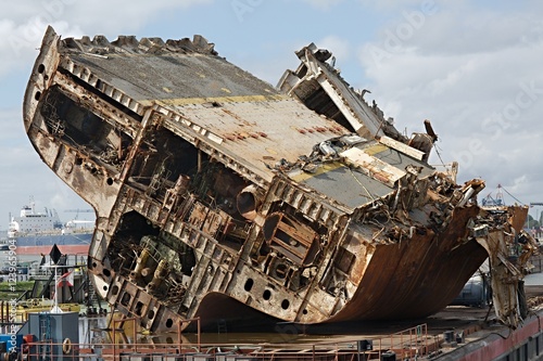 Obraz na plátne Cargo ship wreck