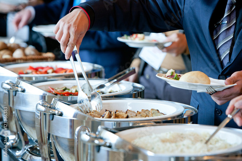 people at a banquet
