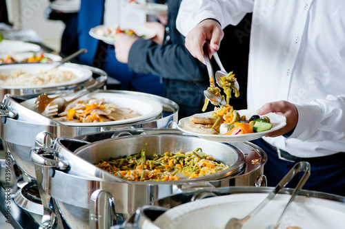 people at a banquet