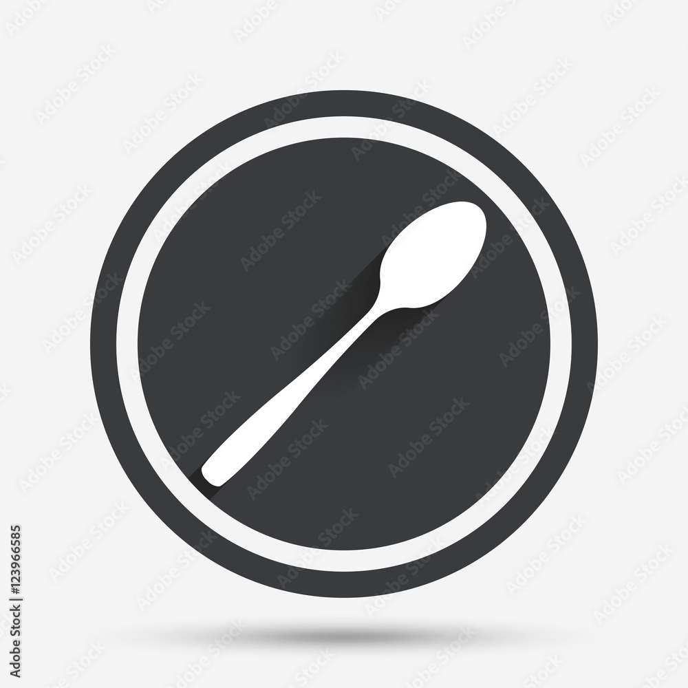 Eat sign icon. Cutlery symbol. Diagonal teaspoon. Eat sign icon. Cutlery symbol. Diagonal teaspoon.