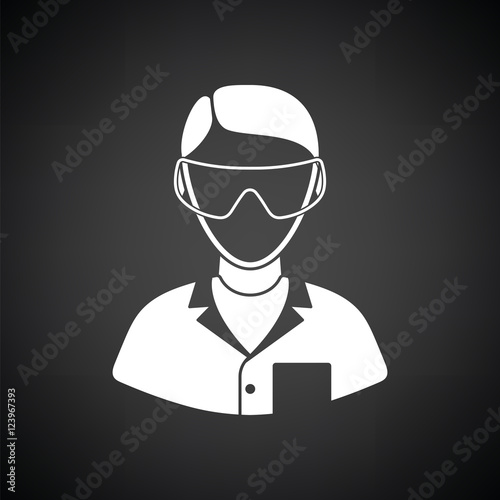 Icon of chemist in eyewear