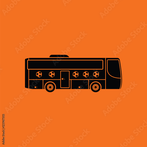 Football fan bus icon
