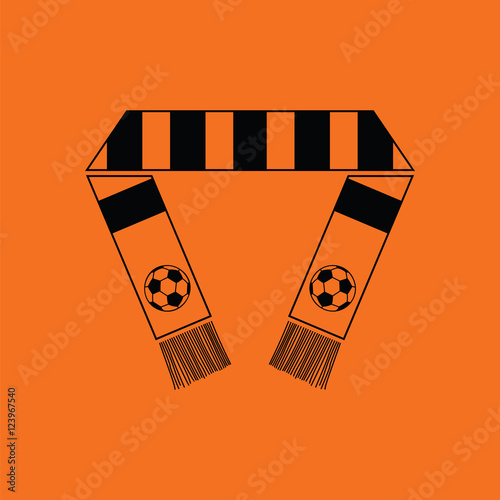 Football fans scarf icon
