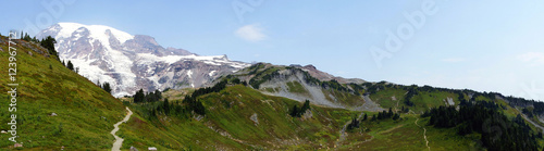 Panorama, south slopes of Mt. Rainier photo