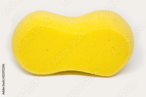 yellow Sponge over white background