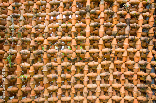 Texture of brown pots