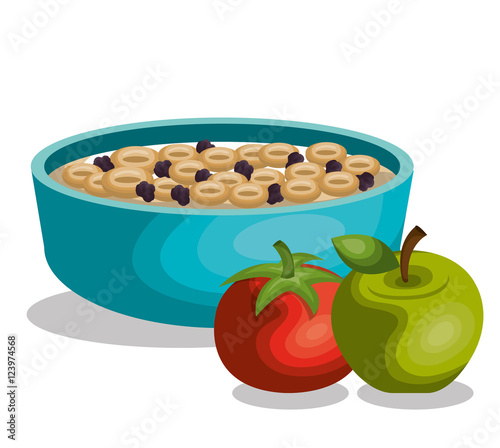 set nutritive food isolated icons vector illustration design