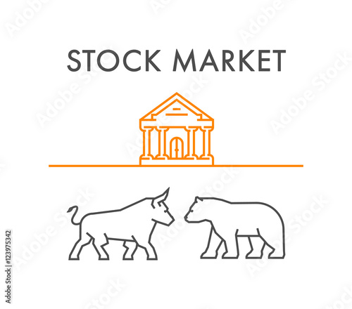 Line design concept for stock market.
