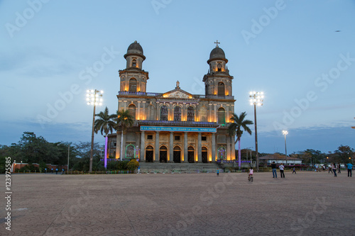 Managua, Nicaragua – March 07, 2016: Old Cathedral ruins of Cathedral Santo Domingo Managua Nicaragua Plaza of the Republic