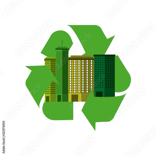 city green ecology cityscape vector illustration design