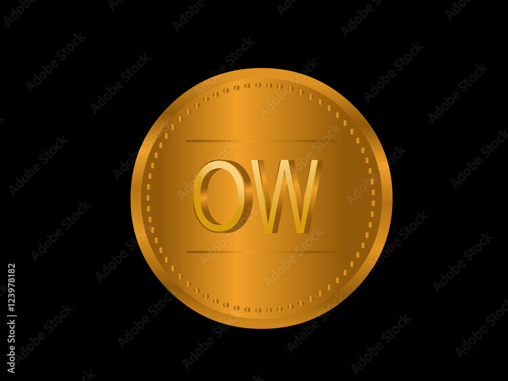 Naklejka premium OW Initial Logo for your startup venture