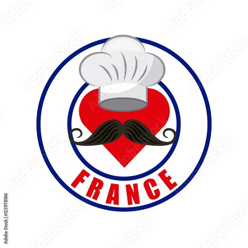 love france heart travel vector illustration design