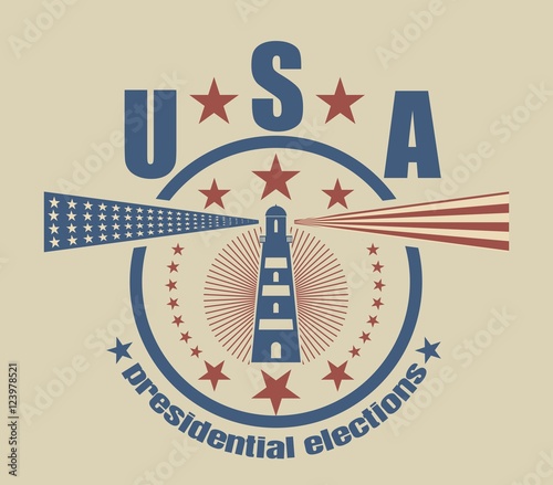 Image relative to presidents elections. USA presidential elections emblem