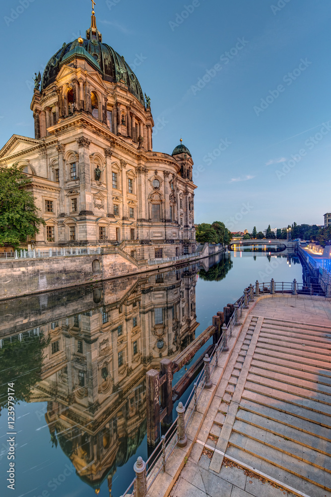 The Dom of Berlin and the river Spree