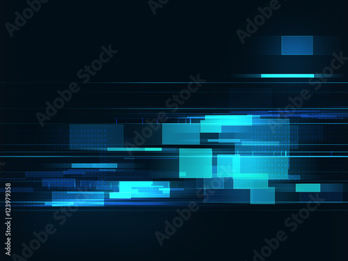 blue digital glitch pixel technology background